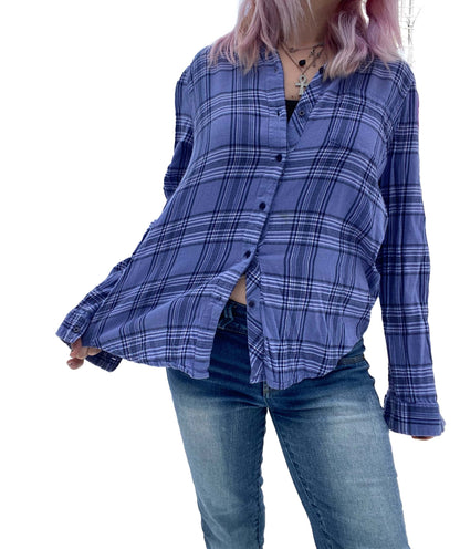 Lucky Brand plaid boyfriend flannel shirt