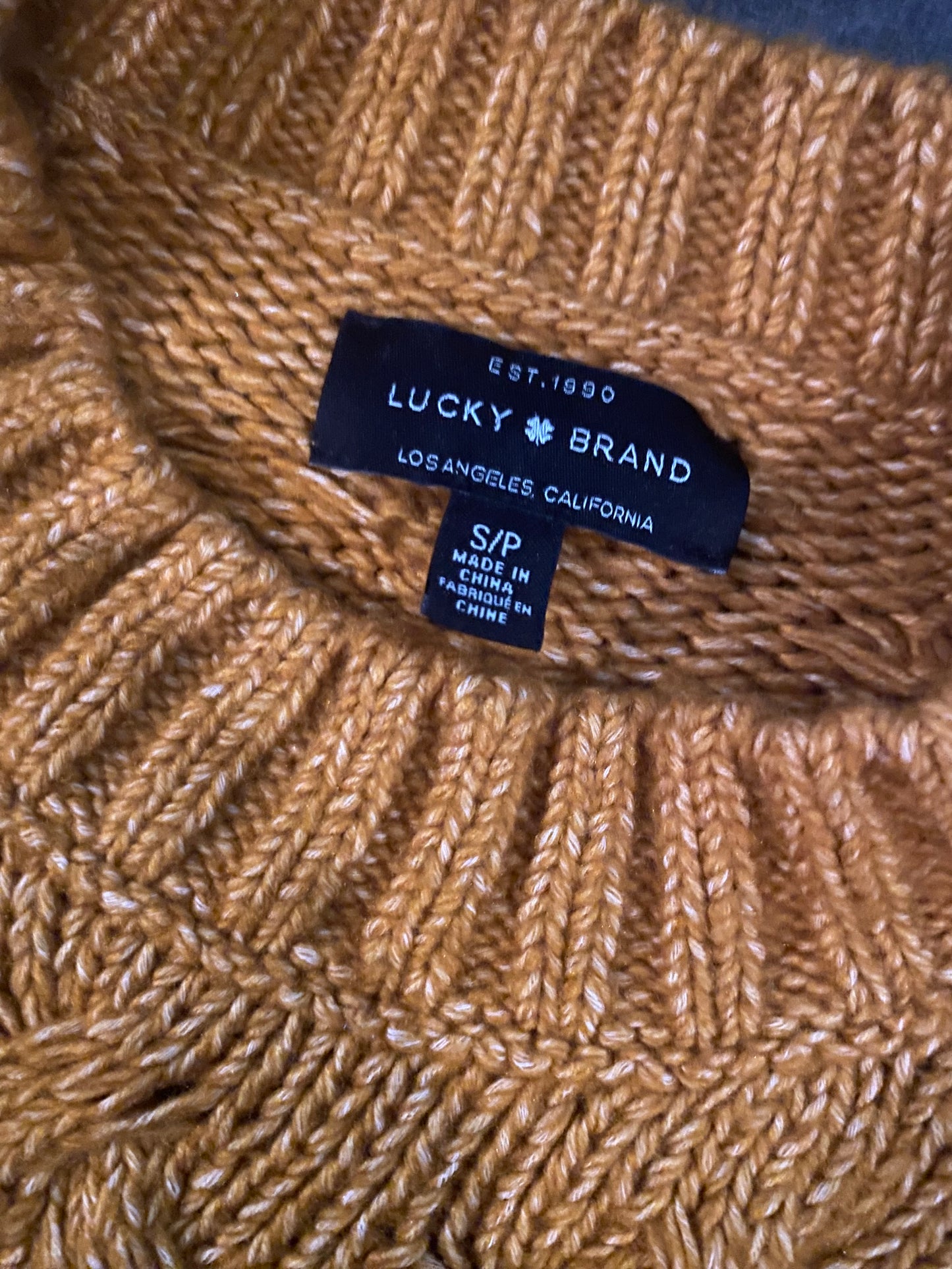 Lucky Brand Women's Quinn Cable Pullover Sweater (Small)